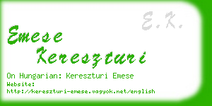 emese kereszturi business card